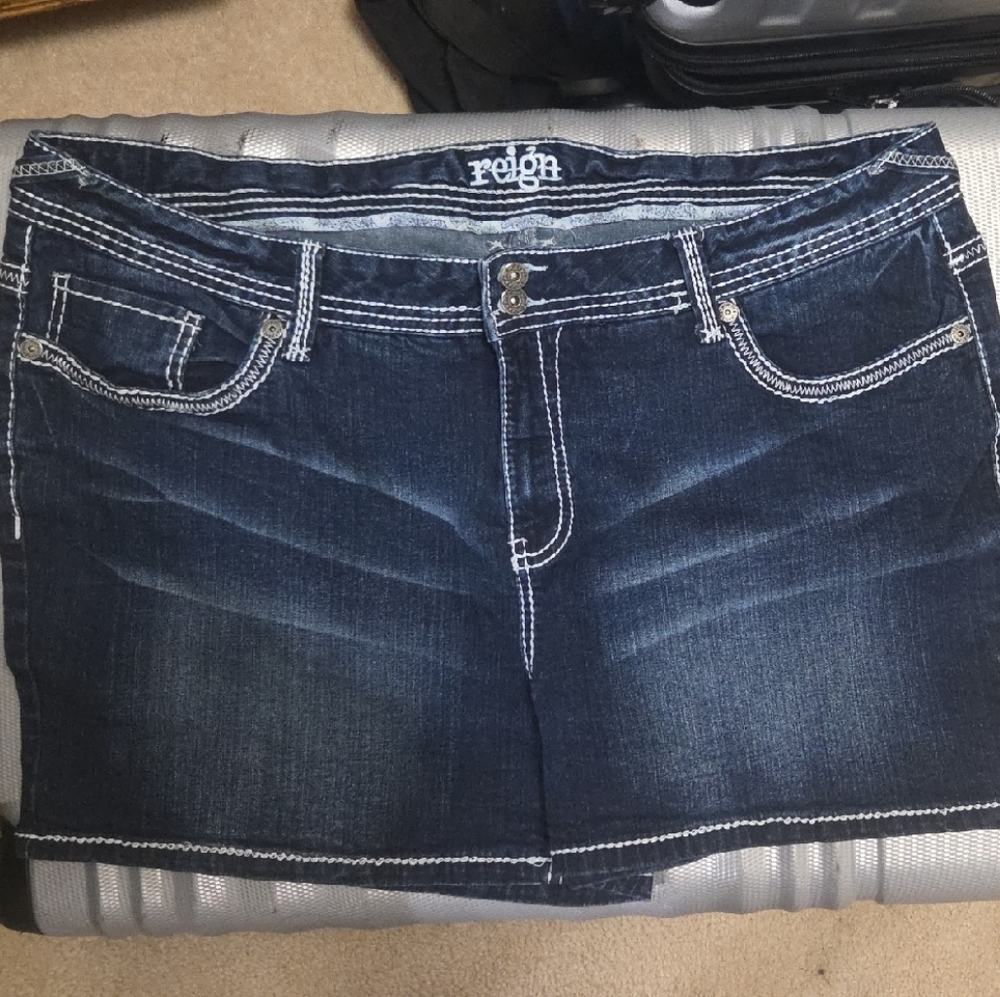 Reign Dark Blue Jean Shorts